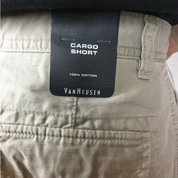 Van Heusen Brand Men’s Cargo Shorts Beige Colour Cotton Beechwood design 34”size - Picture 5 of 11